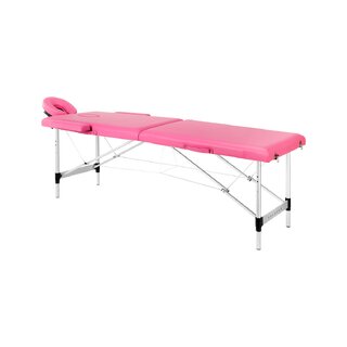 Mesa de massagem dobrável Balance em alumínio, 2 peças, rosa
