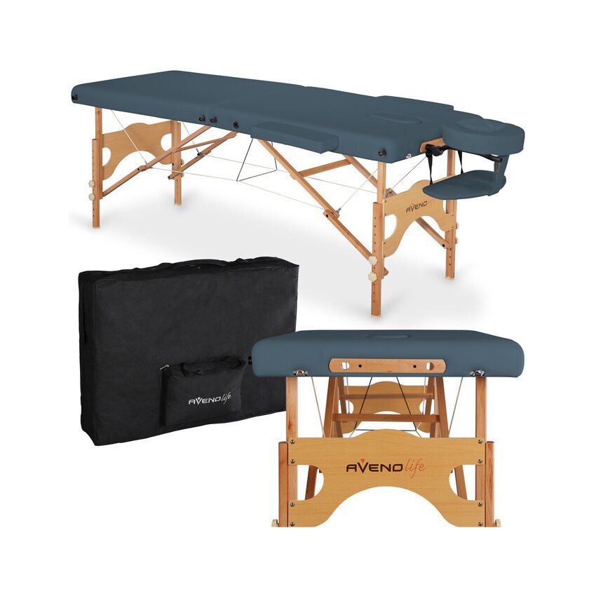 Mesa de massagem portátil Aura Matt Touch K102 Azul