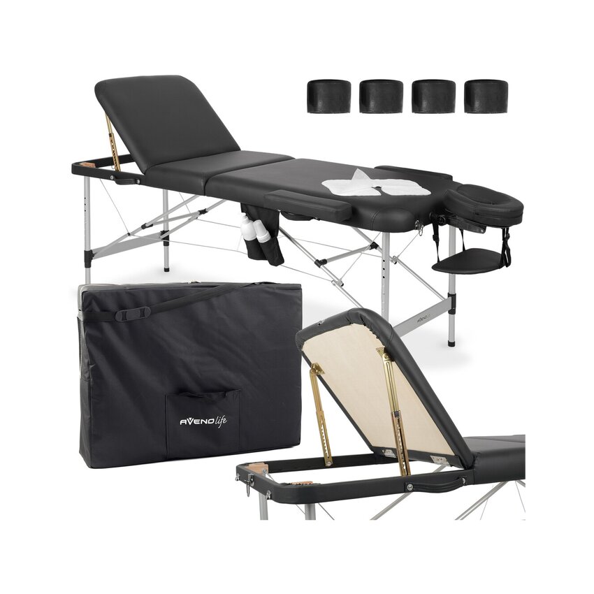 Mesa de massagem portátil Adele 70cm - Preta