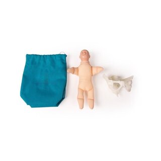 Mini pélvis com boneca de parto