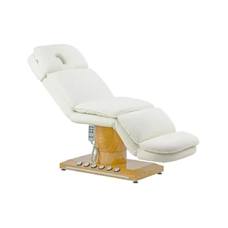 Cadeira de estética elétrica Sillon Cloud com 3 motores, cor creme.