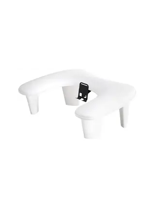 Suporte para manicure MOMO Croissant com suporte para celular branco