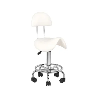 Cadeira Saddle 6001 - Branca com Encosto Ajustável