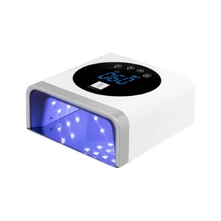 Lâmpada UV LED unhas OCHO NAILS X22 72W sem fio branca com base espelhada