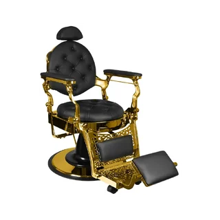 Cadeira de barbeiro Gabbiano Giulio Gold Black