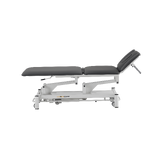 Marquesa de massagem elétrica 5 secções - Rila PRO - Estrutura branca, estofo cinzento