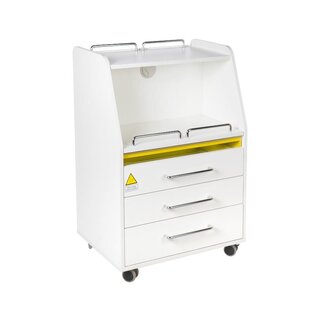 Carrinho para instrumentos com rodas - branco
