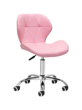 Cadeira de trabalho com encosto rosa