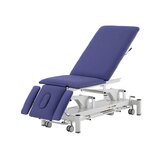 Marquesa de massagem elétrica 5 secções - Rila PRO - Estrutura branca, estofo azul