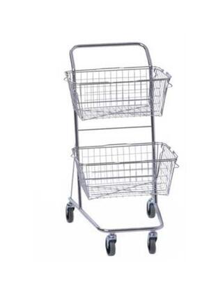 Carrinho de compras Carrinho de laboratório Carrinho de compras com 2 cestas