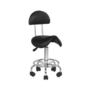 Cadeira de sela preta 6001 com encosto