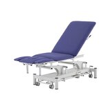 Marquesa de massagem elétrica 5 secções - Rila PRO - Estrutura branca, estofo azul