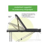 Mesa de massagem portátil Adele 70cm - Preta