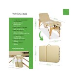 Mesa de massagem portátil Bianca - Bege