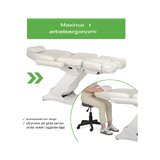Cadeira de tratamento cosmético elétrica Elara PRO 6P - branca