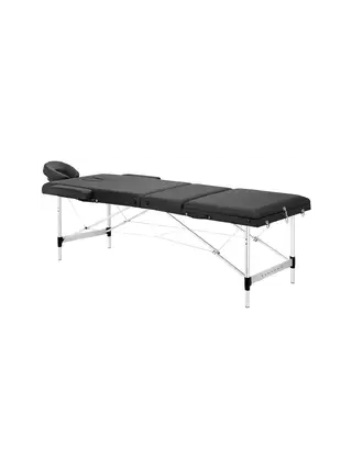 Mesa de massagem dobrável BALANCE em alumínio, três seções, preta