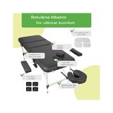 Mesa de massagem portátil Adele 70cm - Preta