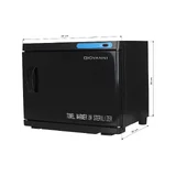 Aquecedor de toalhas com esterilizador UV 23 litros Preto