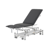 Marquesa de massagem elétrica 5 secções - Rila PRO - Estrutura branca, estofo cinzento