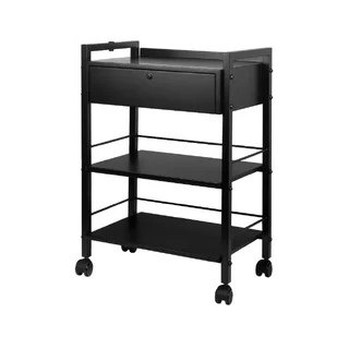 Mesa de apoio com rodas - Preta
