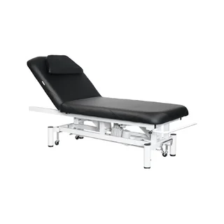Mesa de massagem elétrica preta com 1 motor