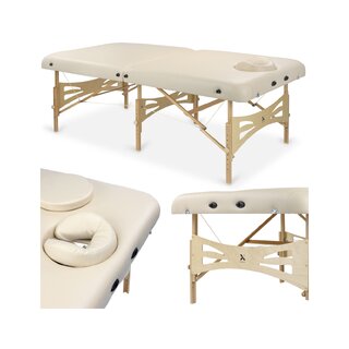 Mesa de massagem - Integral Light cabeça de madeira com furo K033 Bege