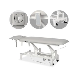Mesa de massagem Fortis 4 ERGO ajustável eletricamente - cinza claro