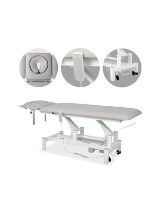 Mesa de massagem Fortis 4 ERGO ajustável eletricamente - cinza claro