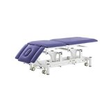Marquesa de massagem elétrica 5 secções - Rila PRO - Estrutura branca, estofo azul