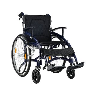 Cadeira de rodas leve 12 kg Alumínio premium, azul escuro