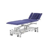 Marquesa de massagem elétrica 5 secções - Rila PRO - Estrutura branca, estofo azul