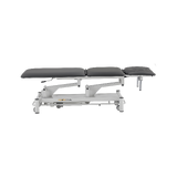 Marquesa de massagem elétrica 5 secções - Rila PRO - Estrutura branca, estofo cinzento