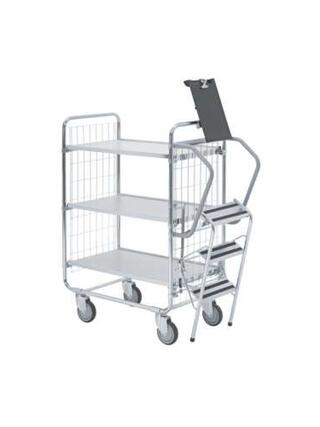 Carrinho de coleta de pedidos 100, 3 níveis, para 200 kg