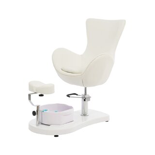 Cadeira para cuidados com os pés Creme com escalda-pés