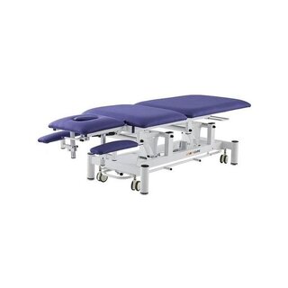 Marquesa de massagem elétrica 5 secções - Rila PRO - Estrutura branca, estofo azul