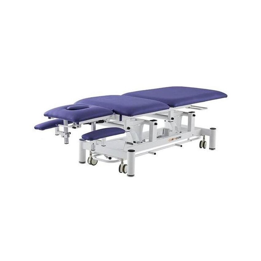 Marquesa de massagem elétrica 5 secções - Rila PRO - Estrutura branca, estofo azul