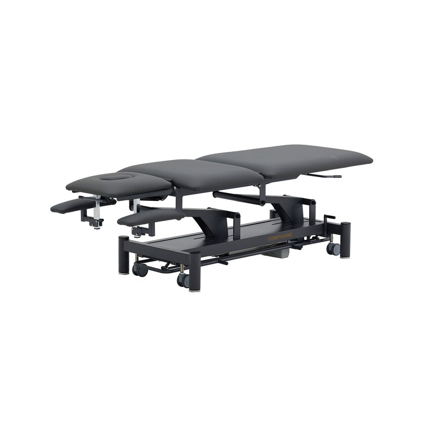 Marquesa de massagem elétrica 5 secções - Rila PRO - Estrutura cinzenta, estofo cinzento