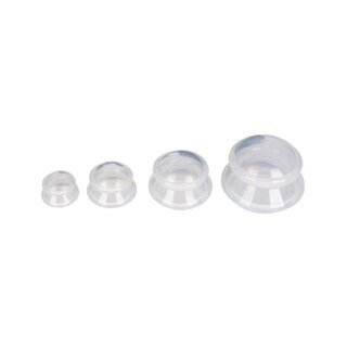 Copos de silicone transparentes 4x