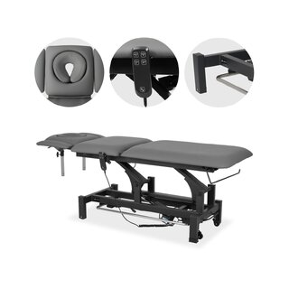 Mesa de massagem Fortis 5 ERGO, controle elétrico de pé - cinza