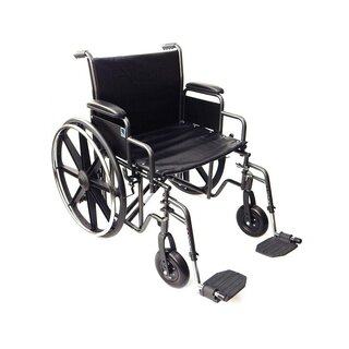 Cadeira de rodas extra larga 56 cm estrutura reforçada – Capacidade de peso: 225 kg