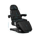 Poltrona de beleza Azzurro Lux 3 motores preta