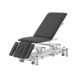 Marquesa de massagem elétrica 5 secções - Rila PRO - Estrutura branca, estofo cinzento