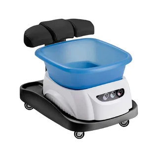 Banho de pés com massagem e carrinho preto