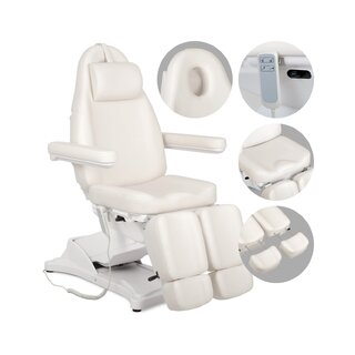 Cadeira de tratamento cosmético elétrica Elara PRO 6P - branca