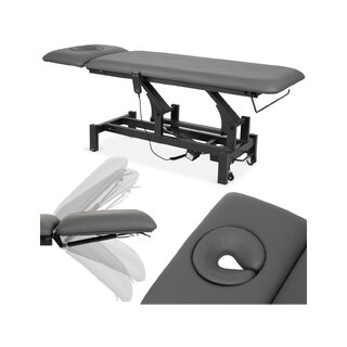 Mesa de massagem Fortis 2 ERGO, ajuste elétrico de altura, controle remoto manual, rodas