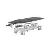 Marquesa de massagem elétrica 5 secções - Rila PRO - Estrutura branca, estofo cinzento