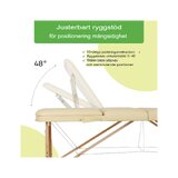 Mesa de massagem portátil Bianca - Bege