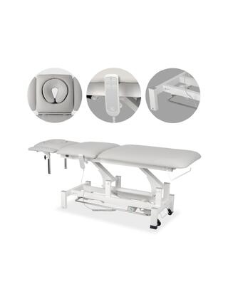 Mesa de massagem Fortis 5 ERGO, controle elétrico de pé - cinza claro